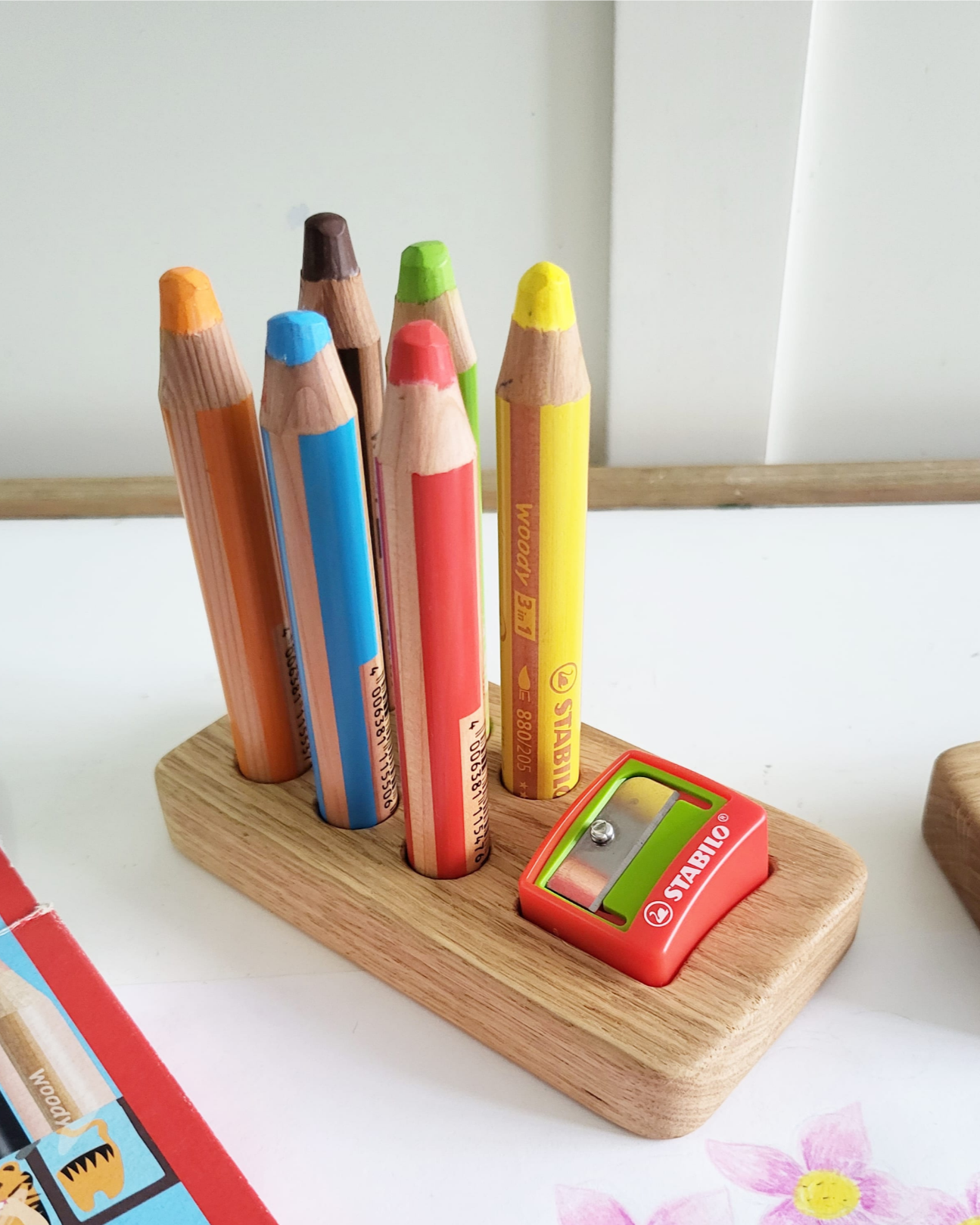 Stabilo pencil holder with place for sharpener for woody pencils 3 in 1, without pencils