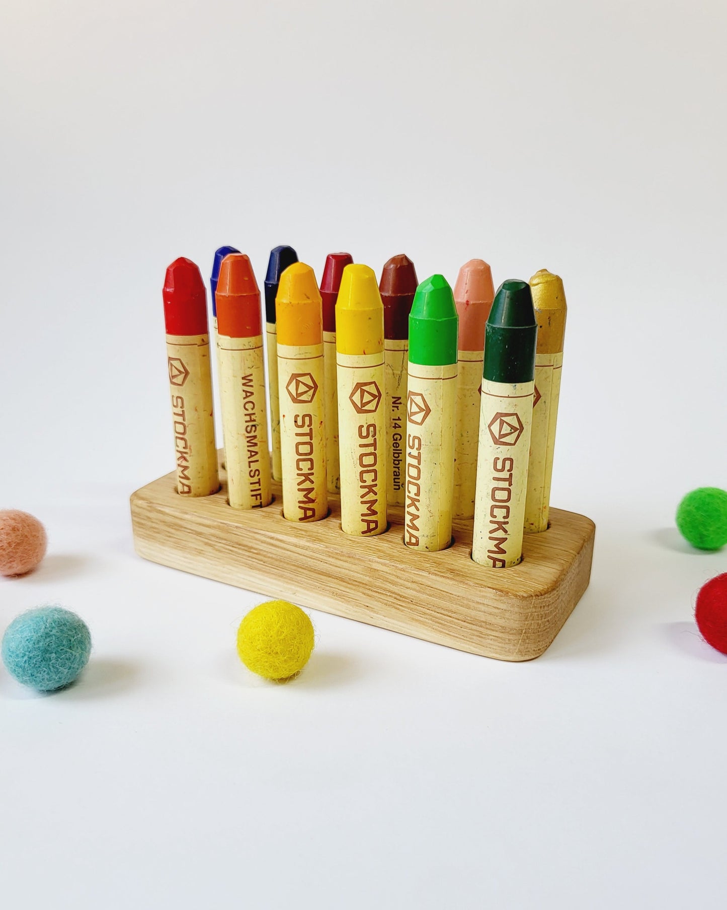 Rectangular crayon holder for 12 sticks