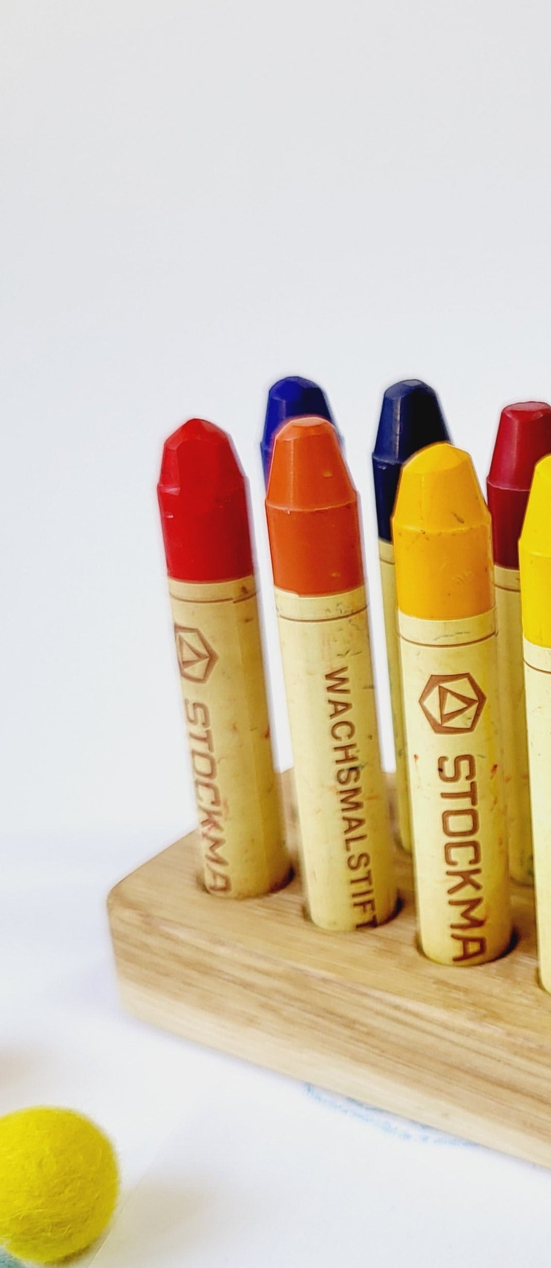 Rectangular crayon holder for 8 Stockmar sticks