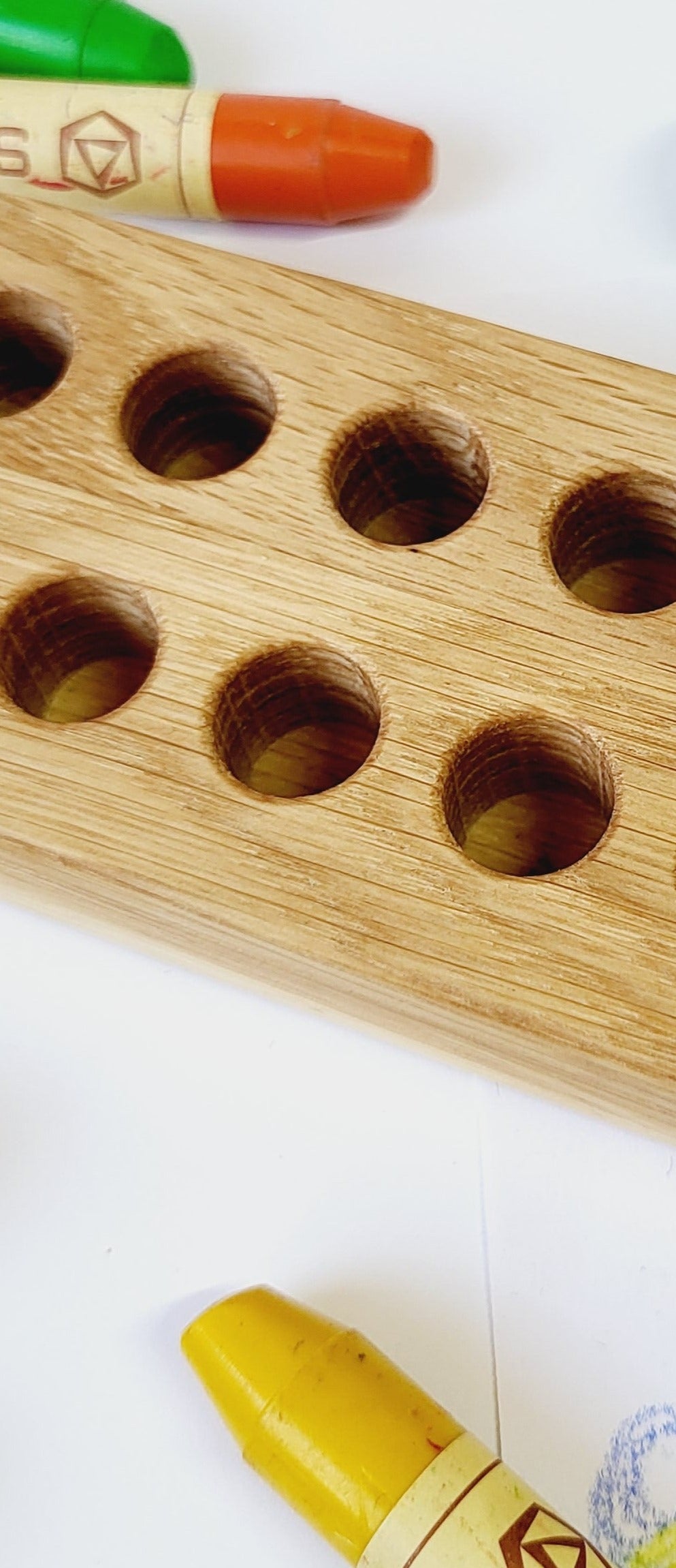 Rectangular crayon holder for 8 Stockmar sticks