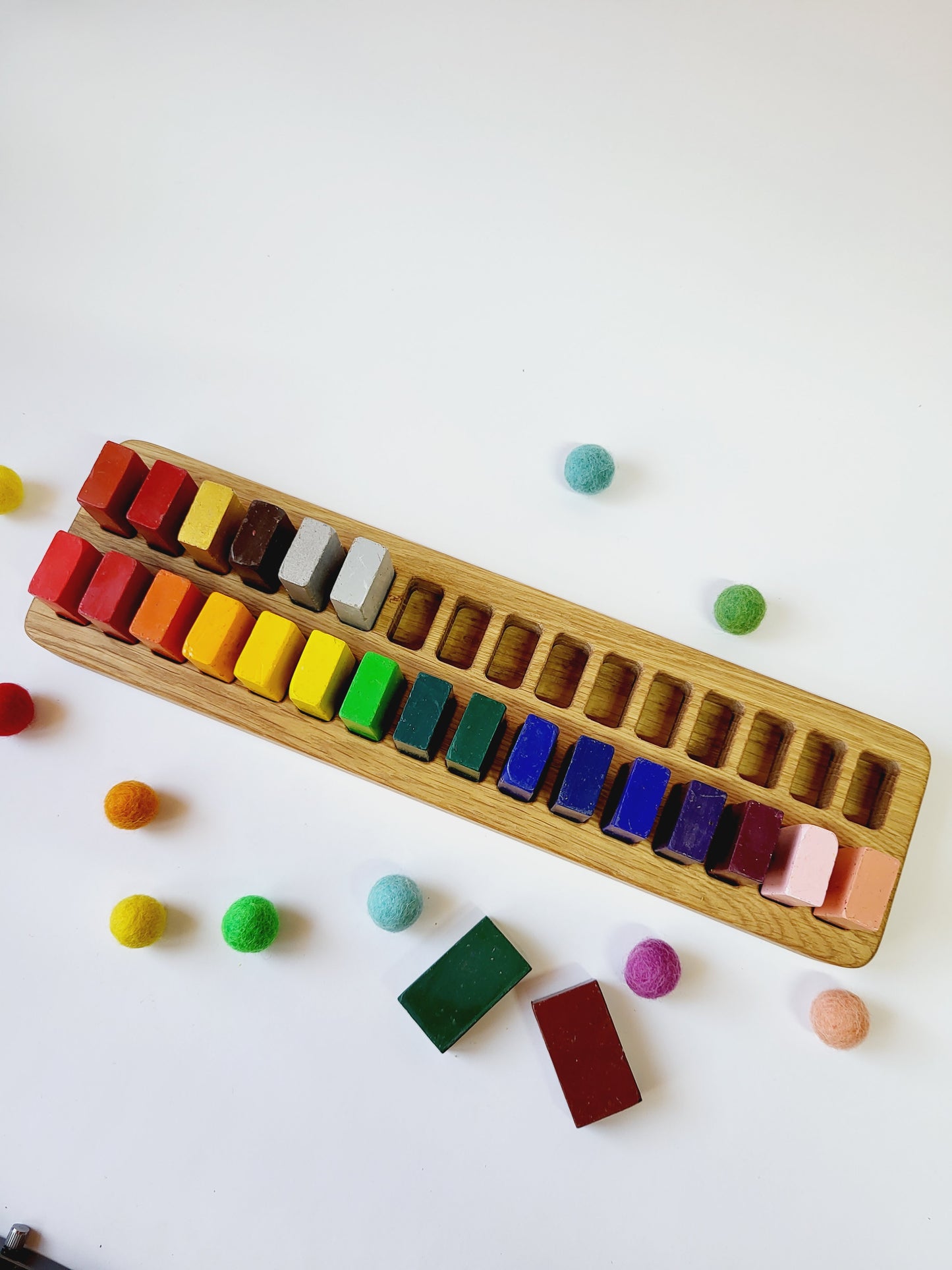 Rectangular Waldorf Stockmar crayon holder for 32 blocks