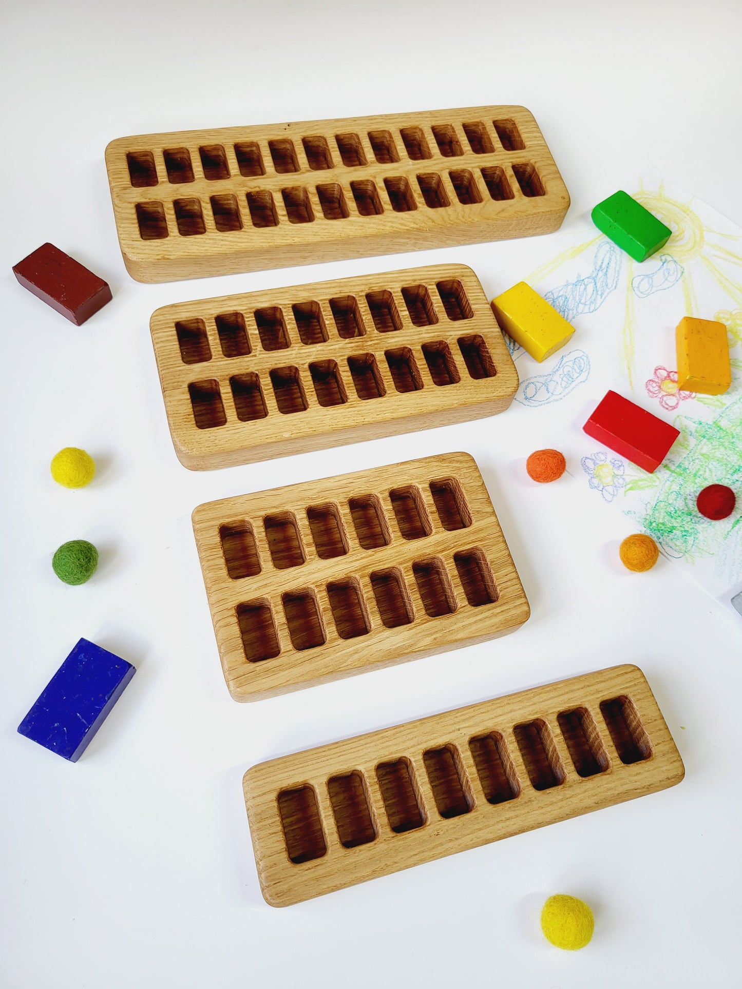Waldorf Rectangular Crayon holder for Stockmar 12 Blocks only