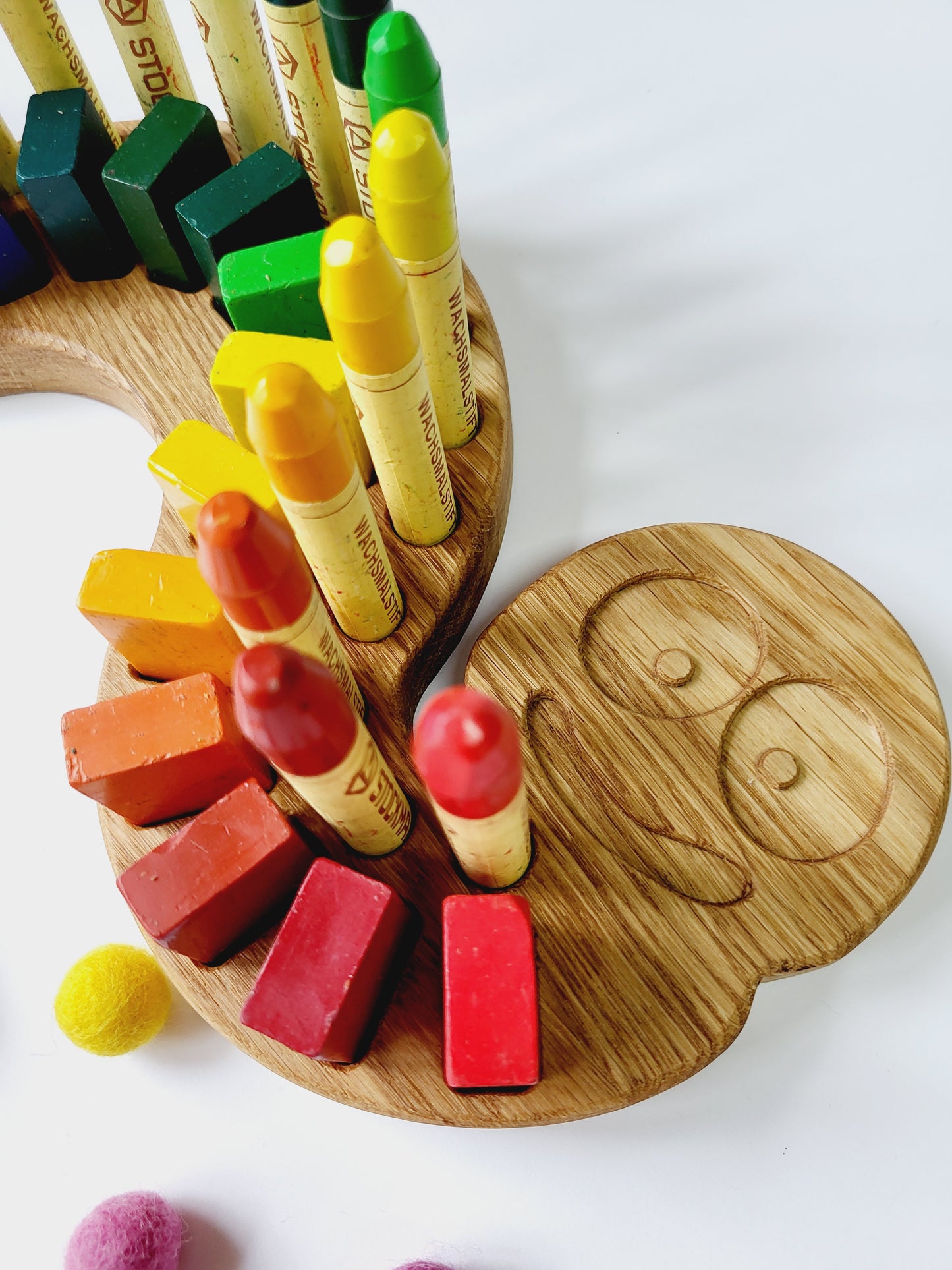 Crayon Holder for Stockmar blocks and sticks Caterpillar shape, different variations