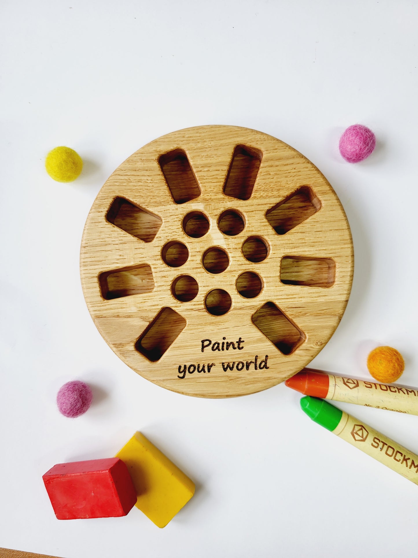 Personalized Stockmar crayon holder without crayons