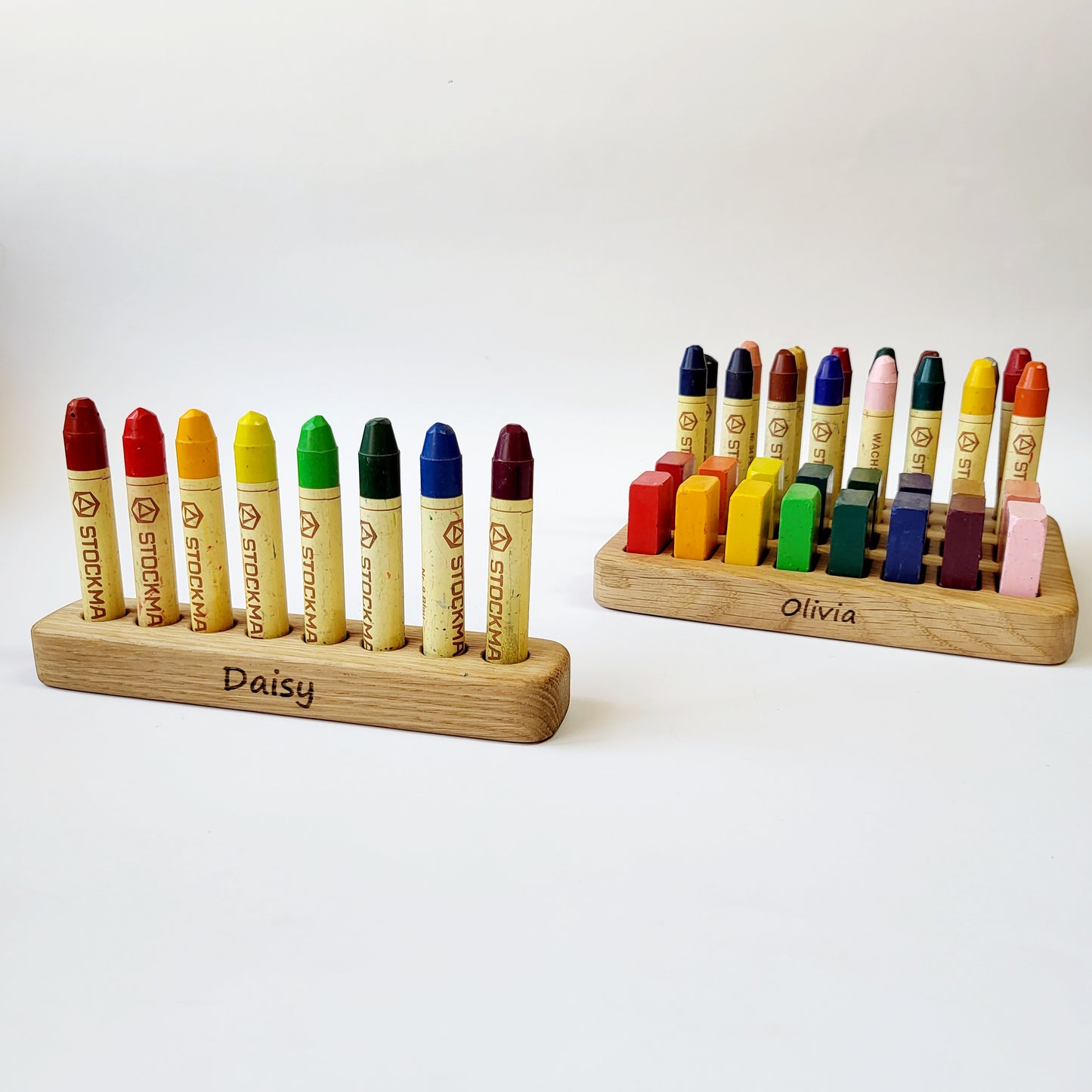 Personalized Stockmar crayon holder without crayons