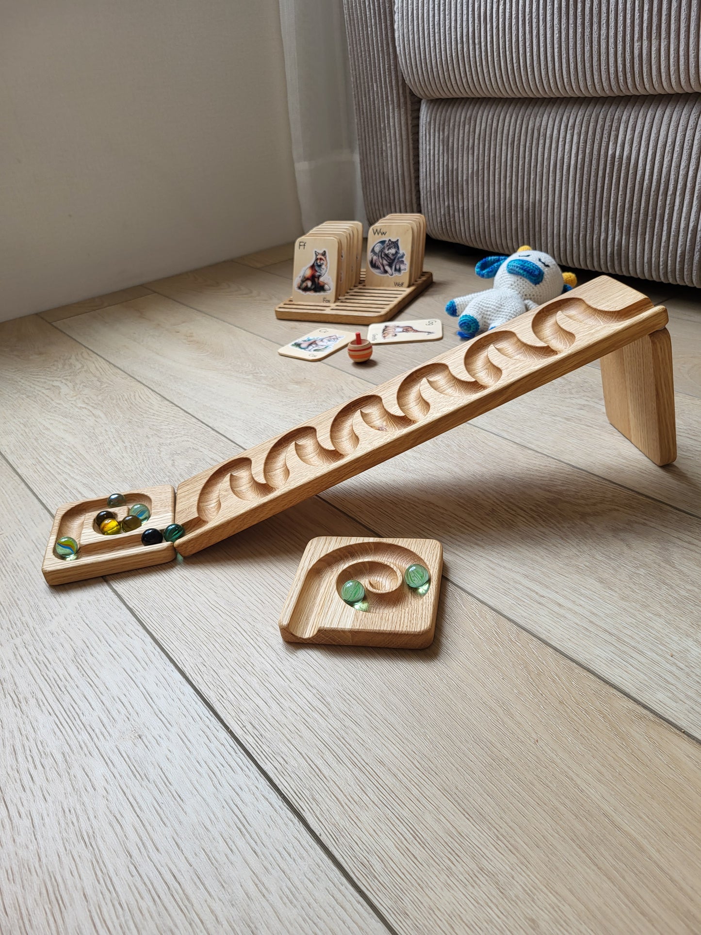 Marble run track race maze
