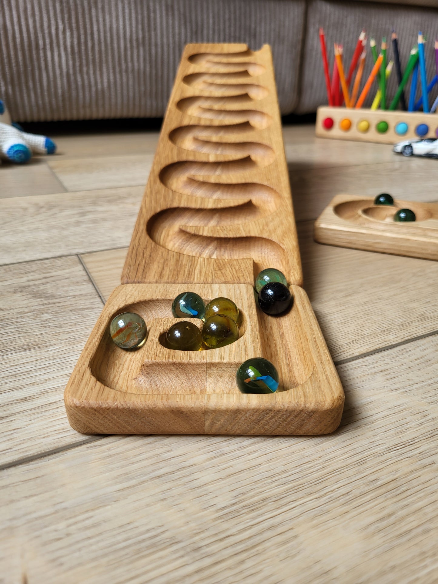Marble run track race maze