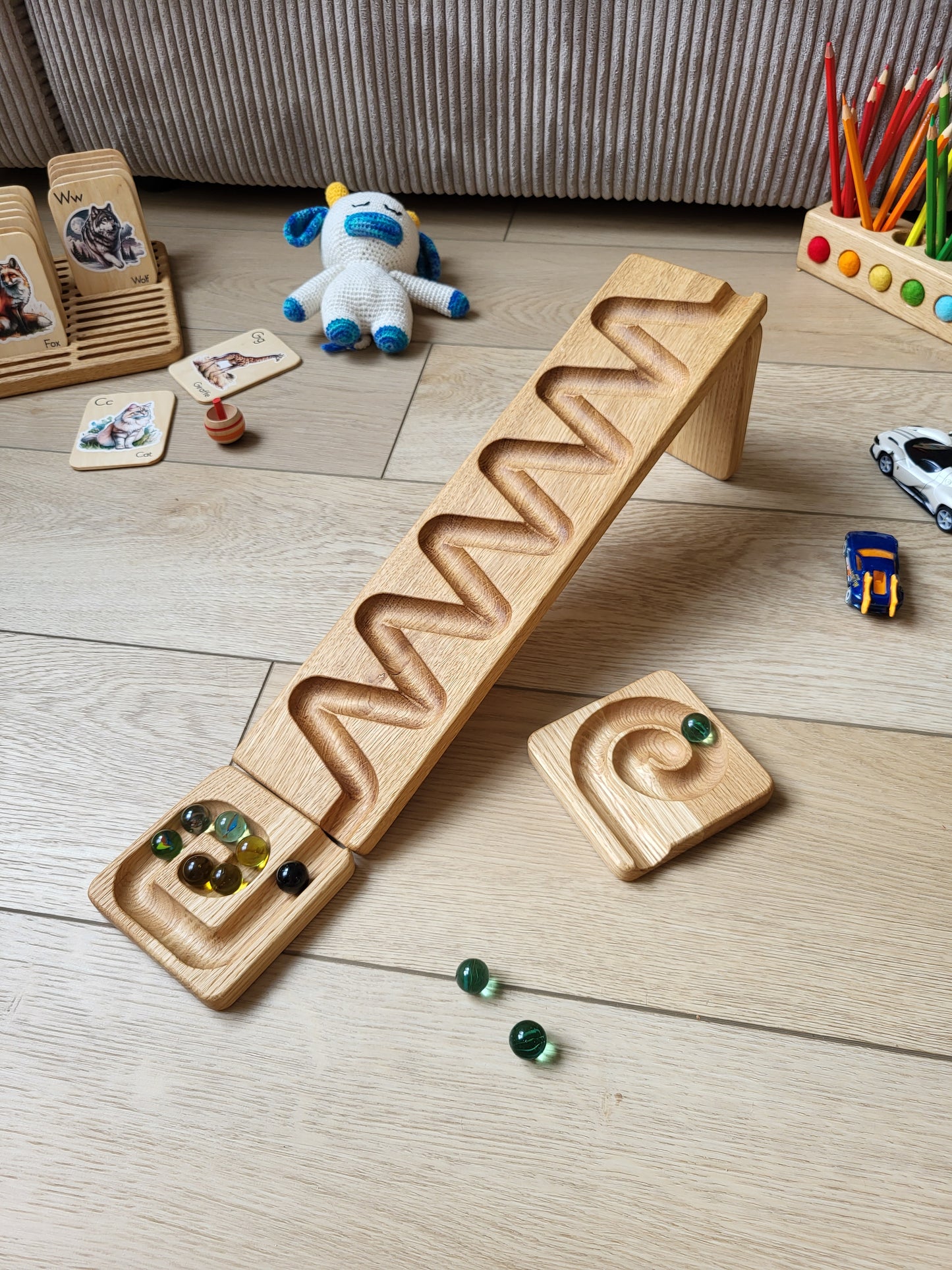 Marble run track maze labyrinth