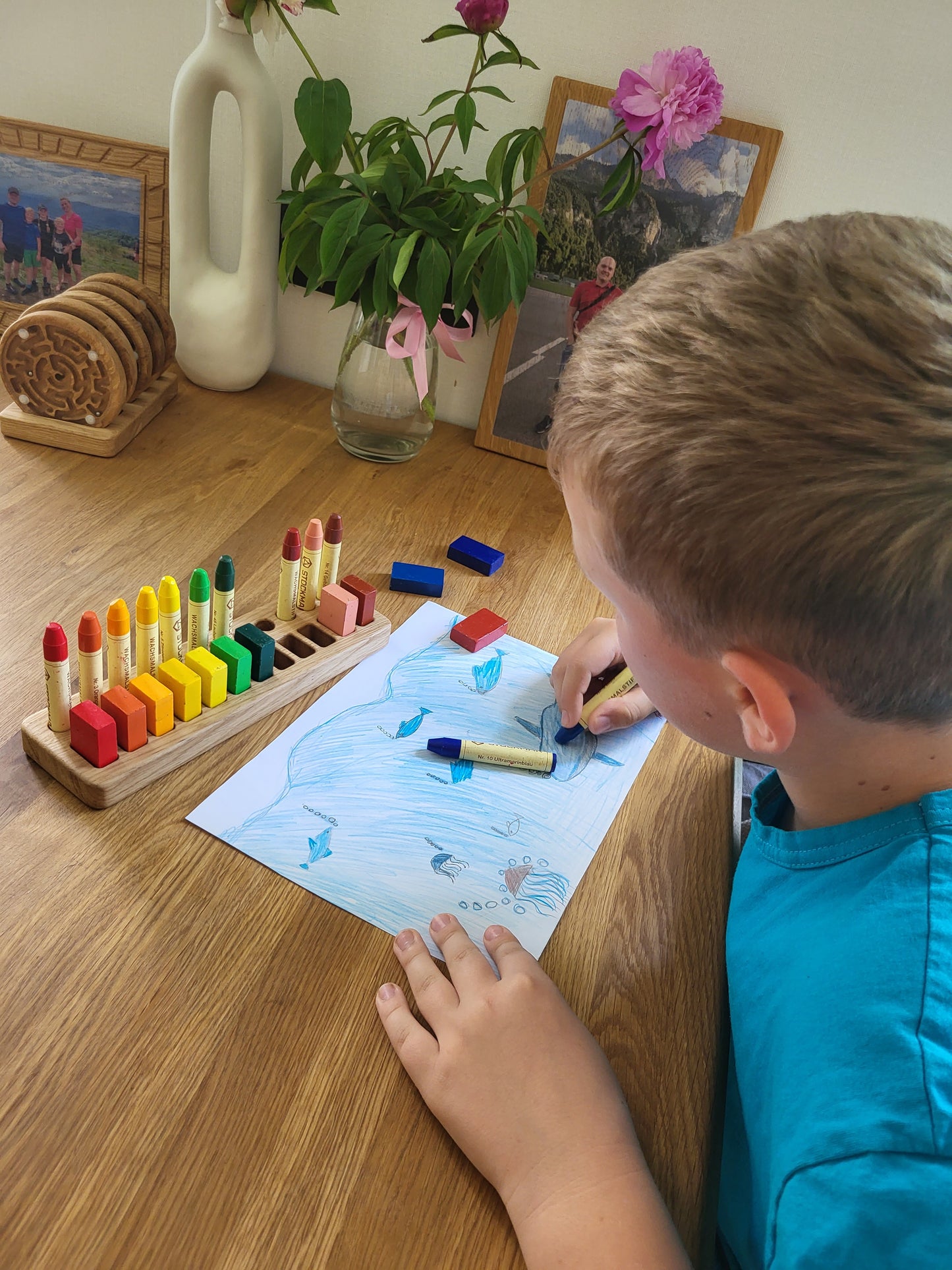Waldorf Crayon holder for Stockmar 12 Blocks and 12 Sticks, RECTANGULAR, without crayons
