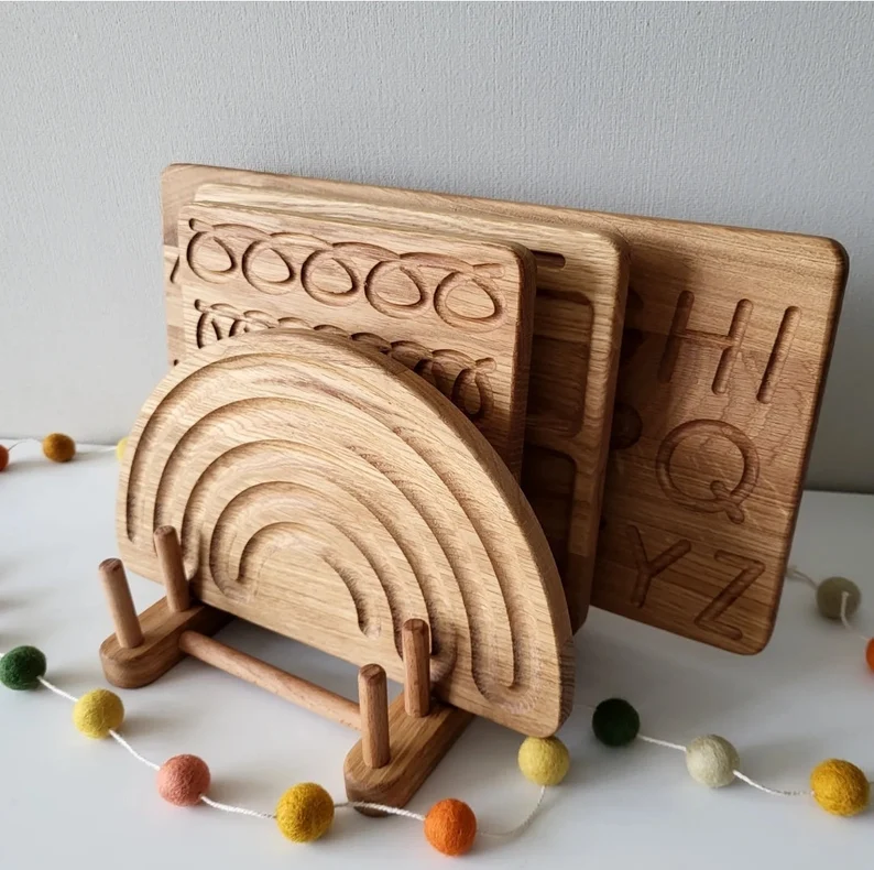 Wooden stand for 5 boards