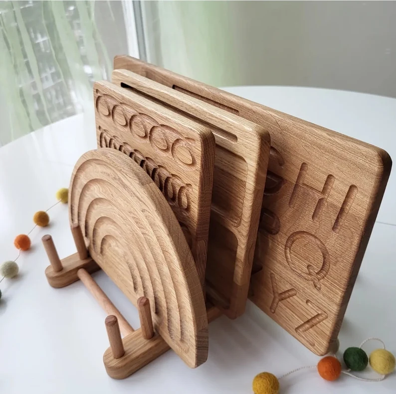 Wooden stand for 5 boards