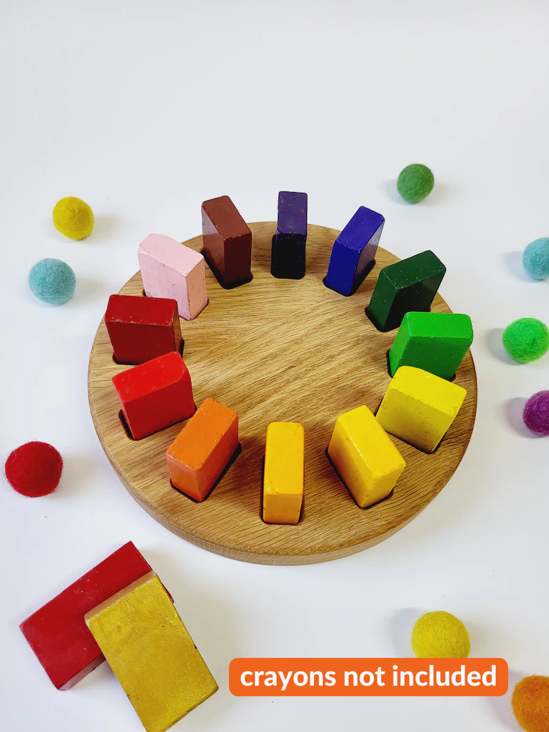 Round crayon holder for Stockmar blocks
