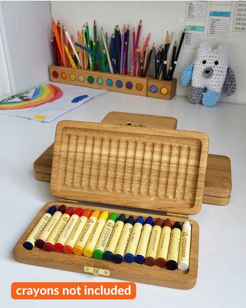 Stockmar crayon holder case for 24 sticks and for 24 blocks