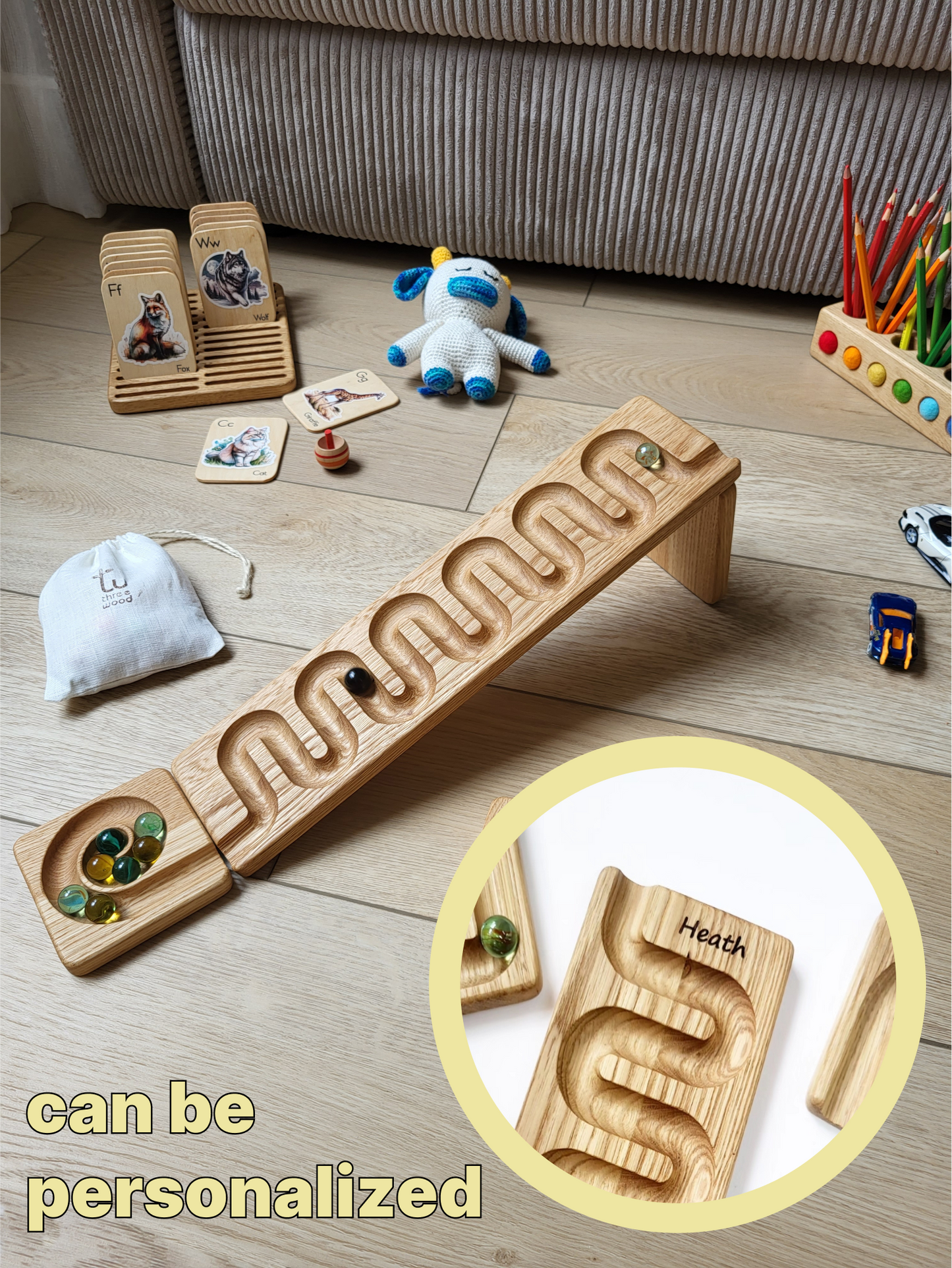 Marble run track race maze