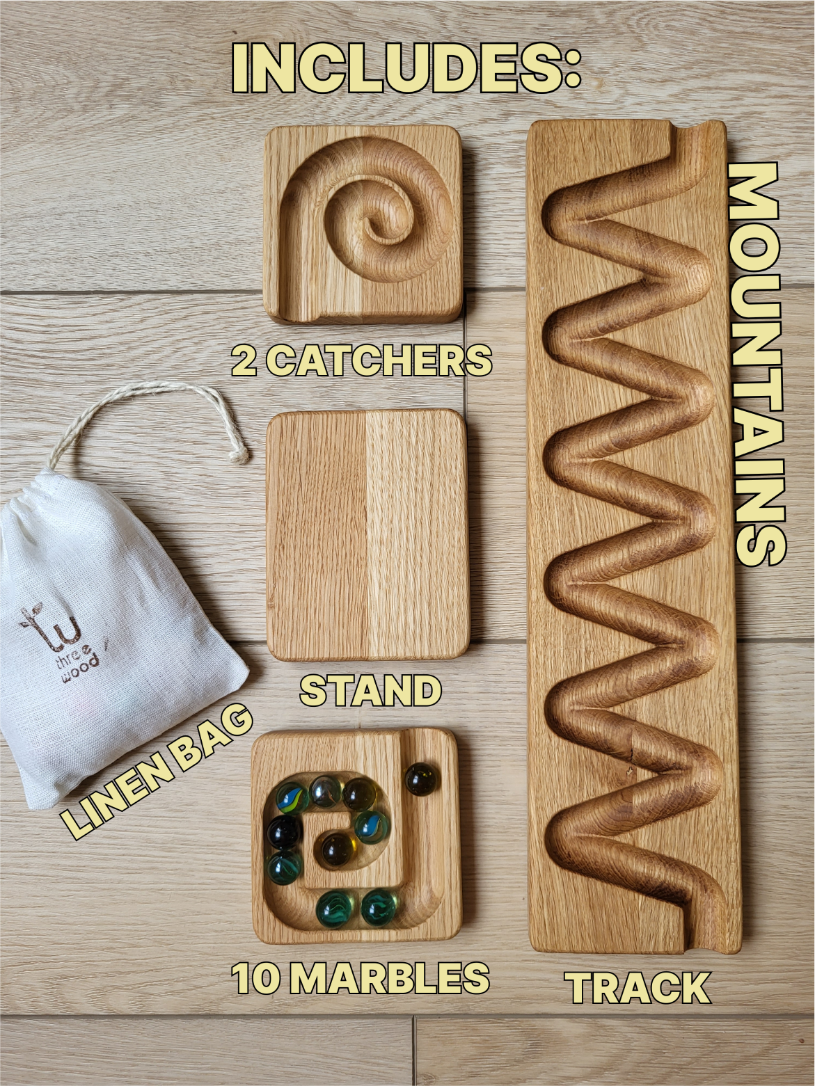 Marble run track race maze