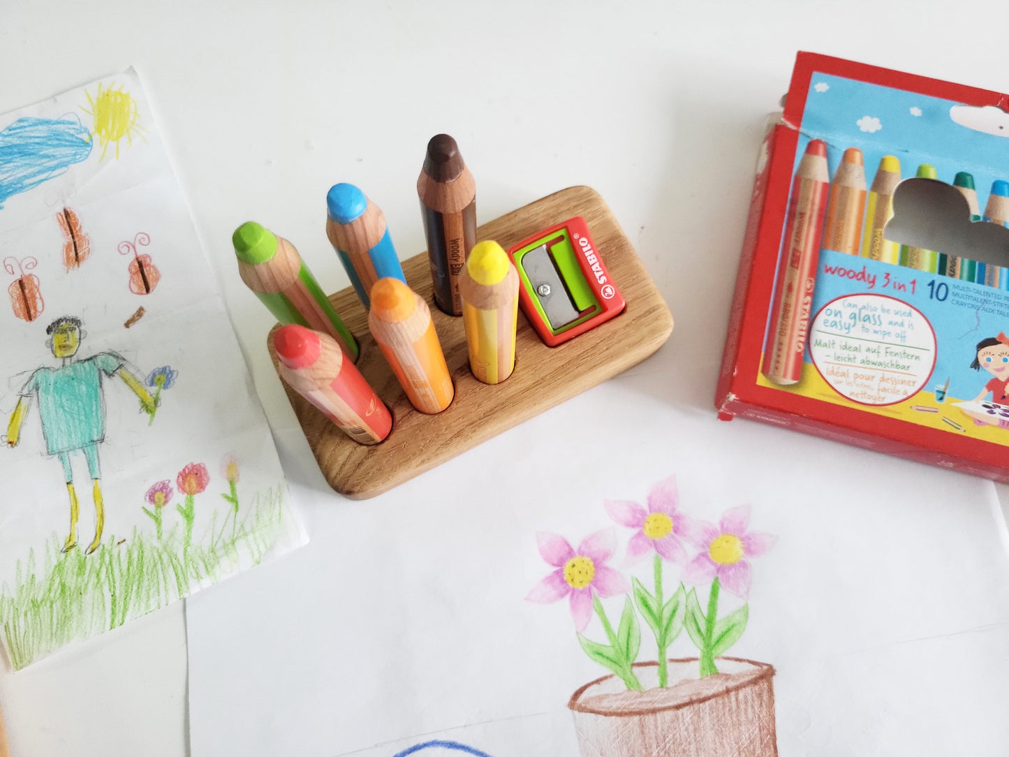 Stabilo Pencil Holder for 6 Woody Pencils – Homeschool & Classroom Desk Organizer