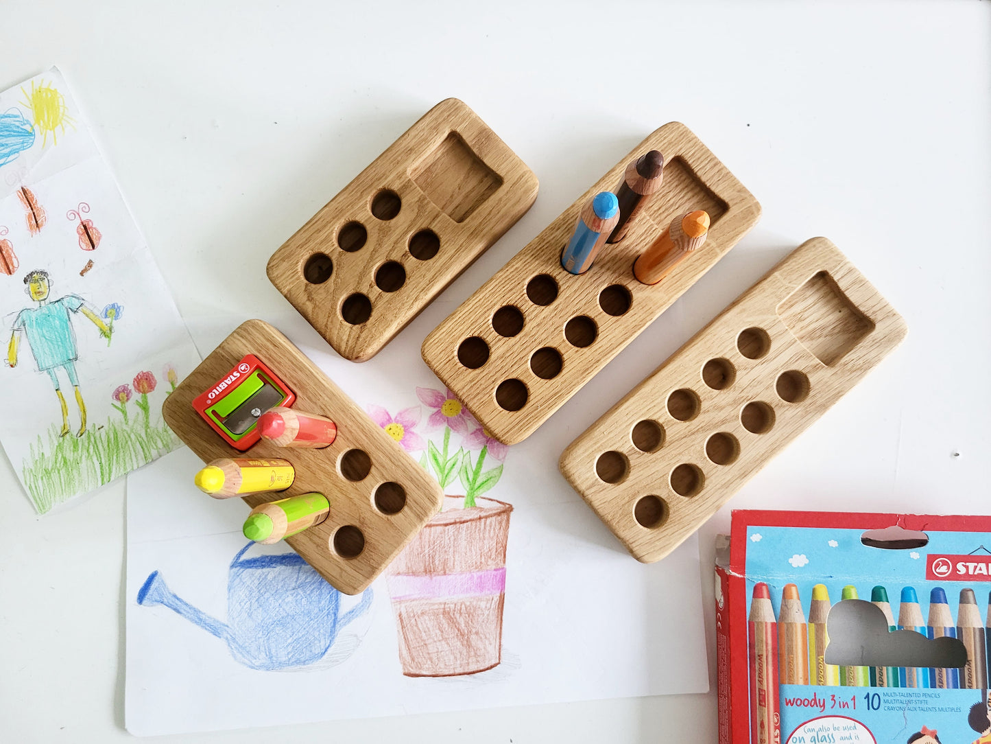 Stabilo pencil holder with place for sharpener for woody pencils 3 in 1, without pencils