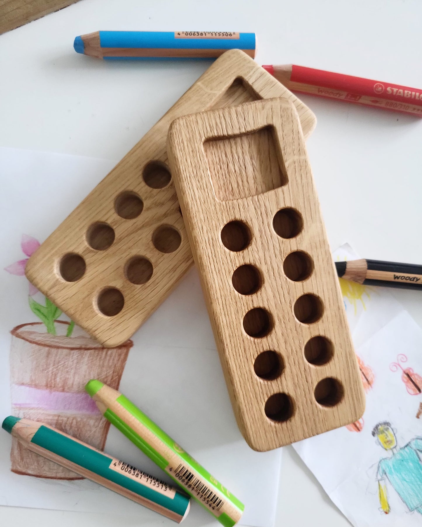 Stabilo pencil holder with place for sharpener for 10 woody pencils 3 in 1, without pencils