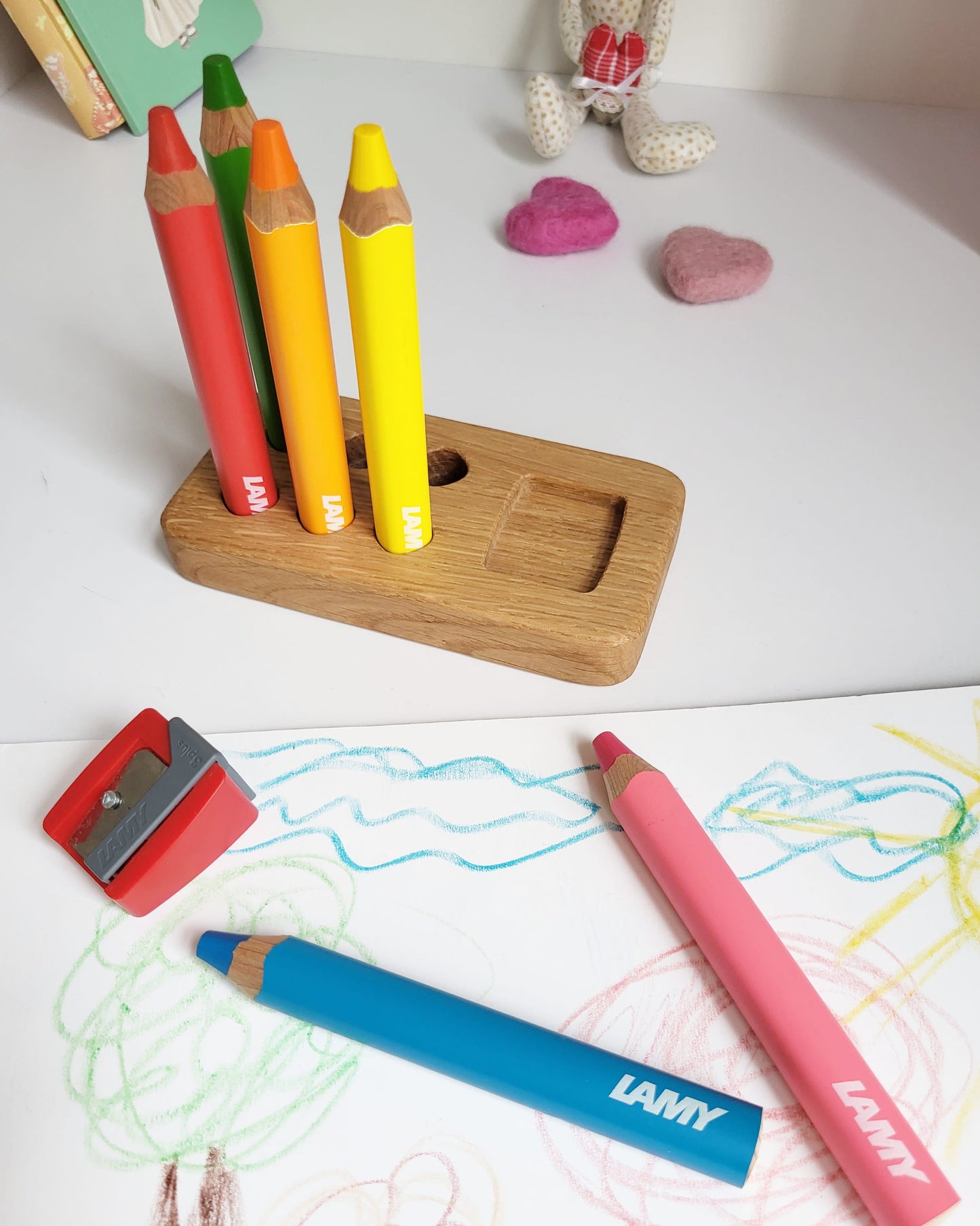 Pencil holder for Lamy pencils 3Plus with place for sharpener