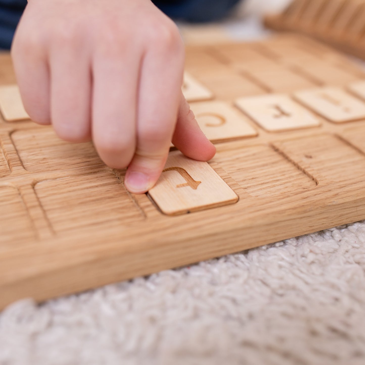 English big board and holder with lowercase letters cards