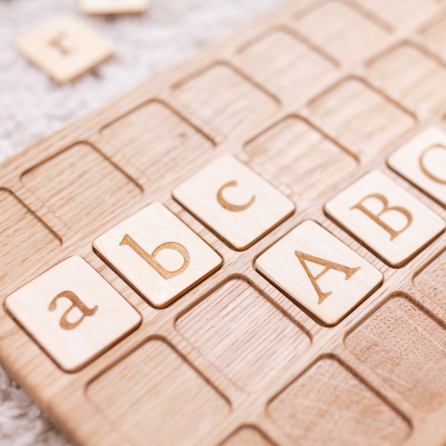 English big board and holder with lowercase letters cards