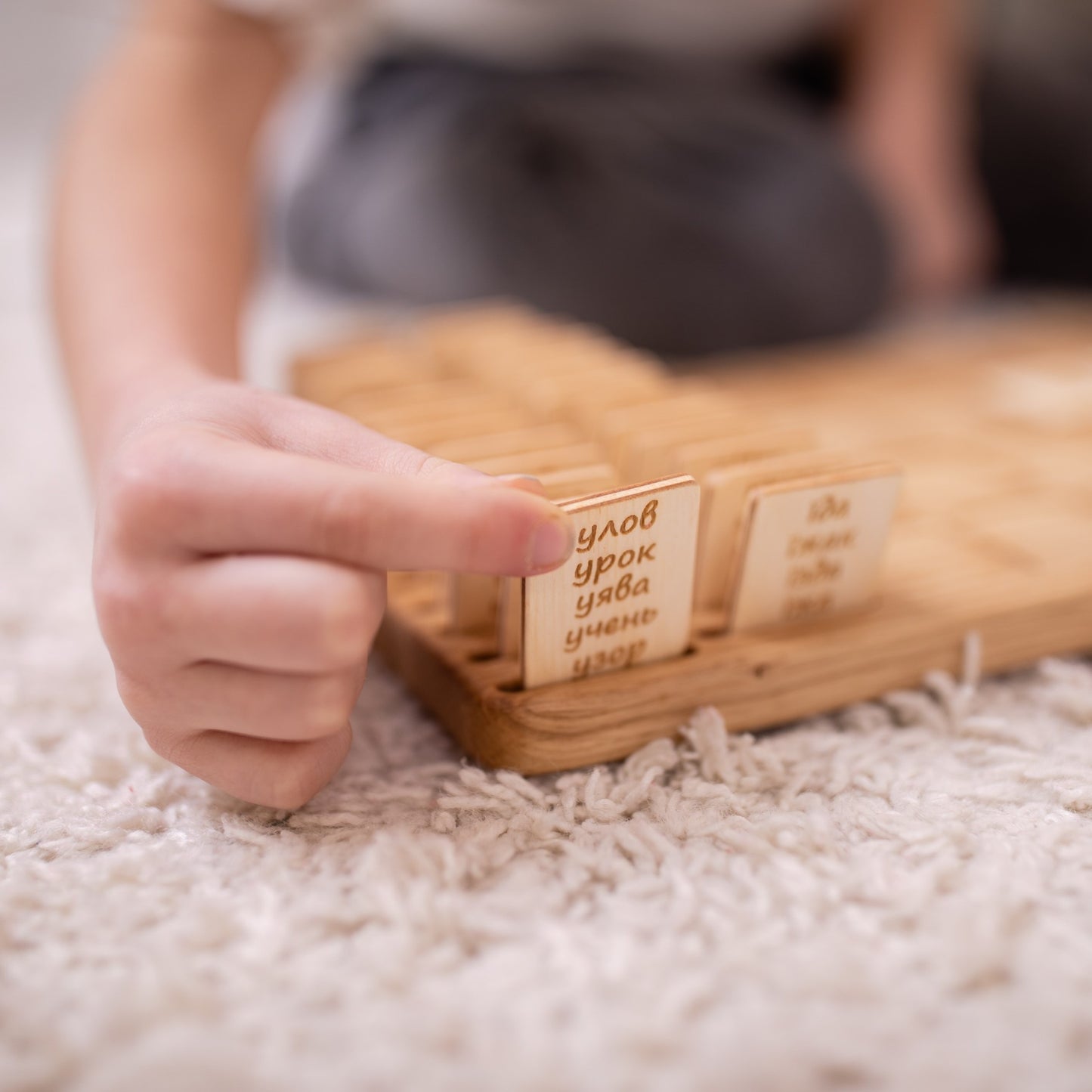 Ukrainian Montessori Alphabet Big Board with letters cards