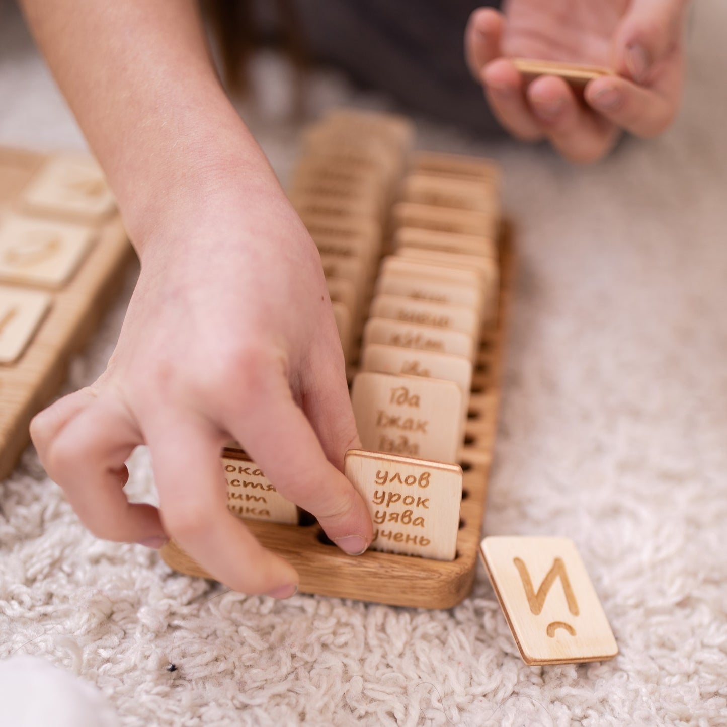 Ukrainian Montessori Alphabet Big Board with letters cards