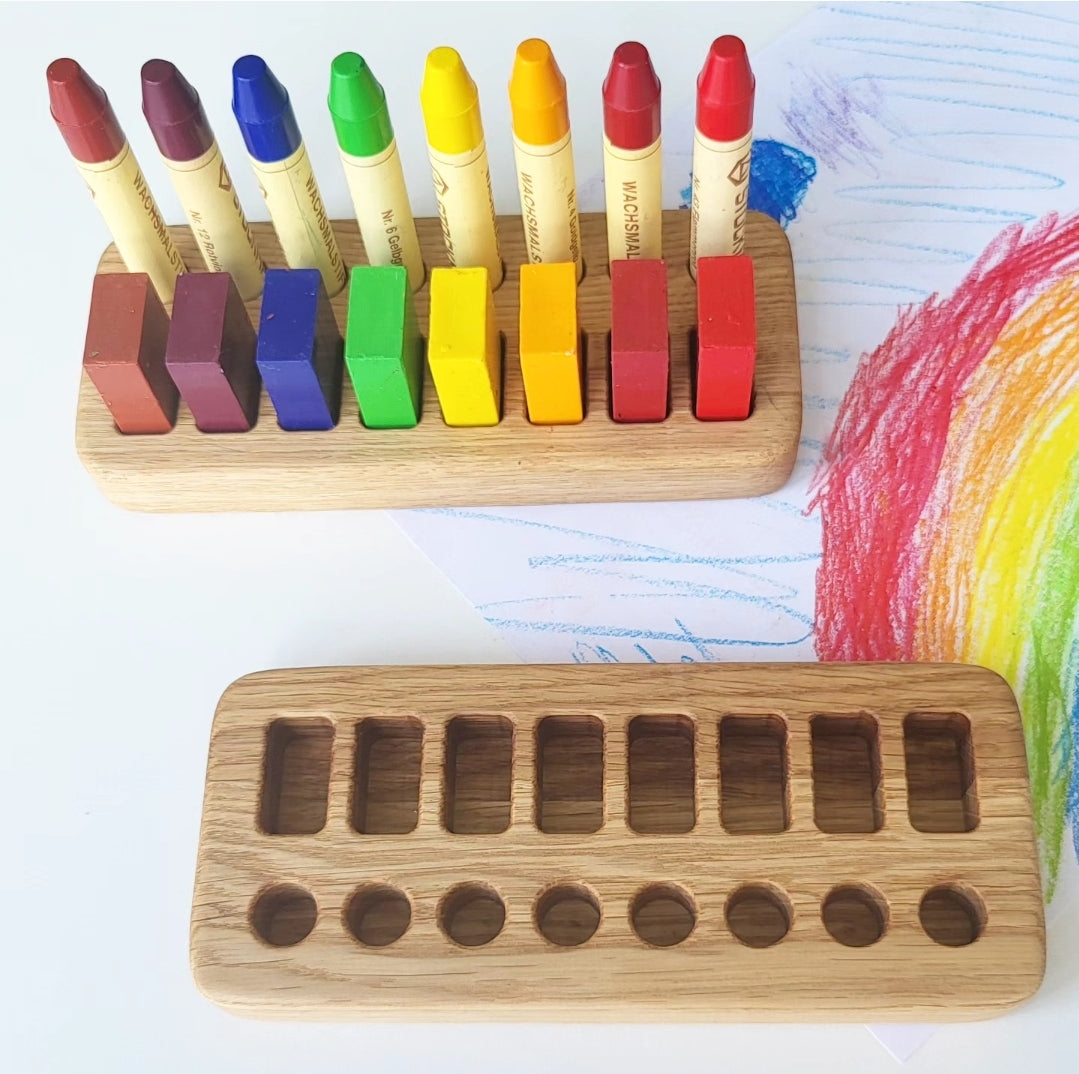 Waldorf Crayon holder for Stockmar 8 Blocks and 8 Sticks, RECTANGULAR, without crayons