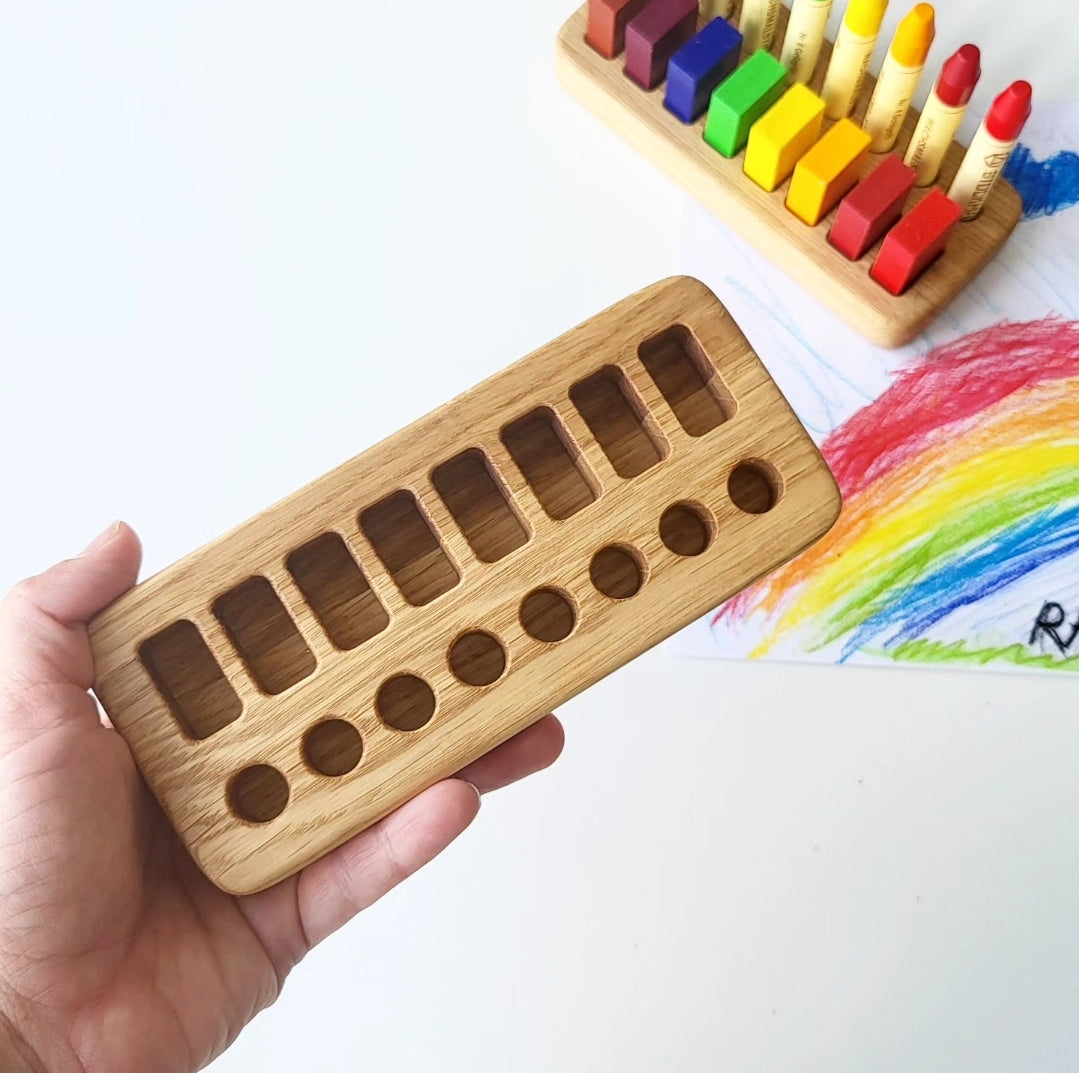 Waldorf Crayon holder for Stockmar 8 Blocks and 8 Sticks, RECTANGULAR, without crayons