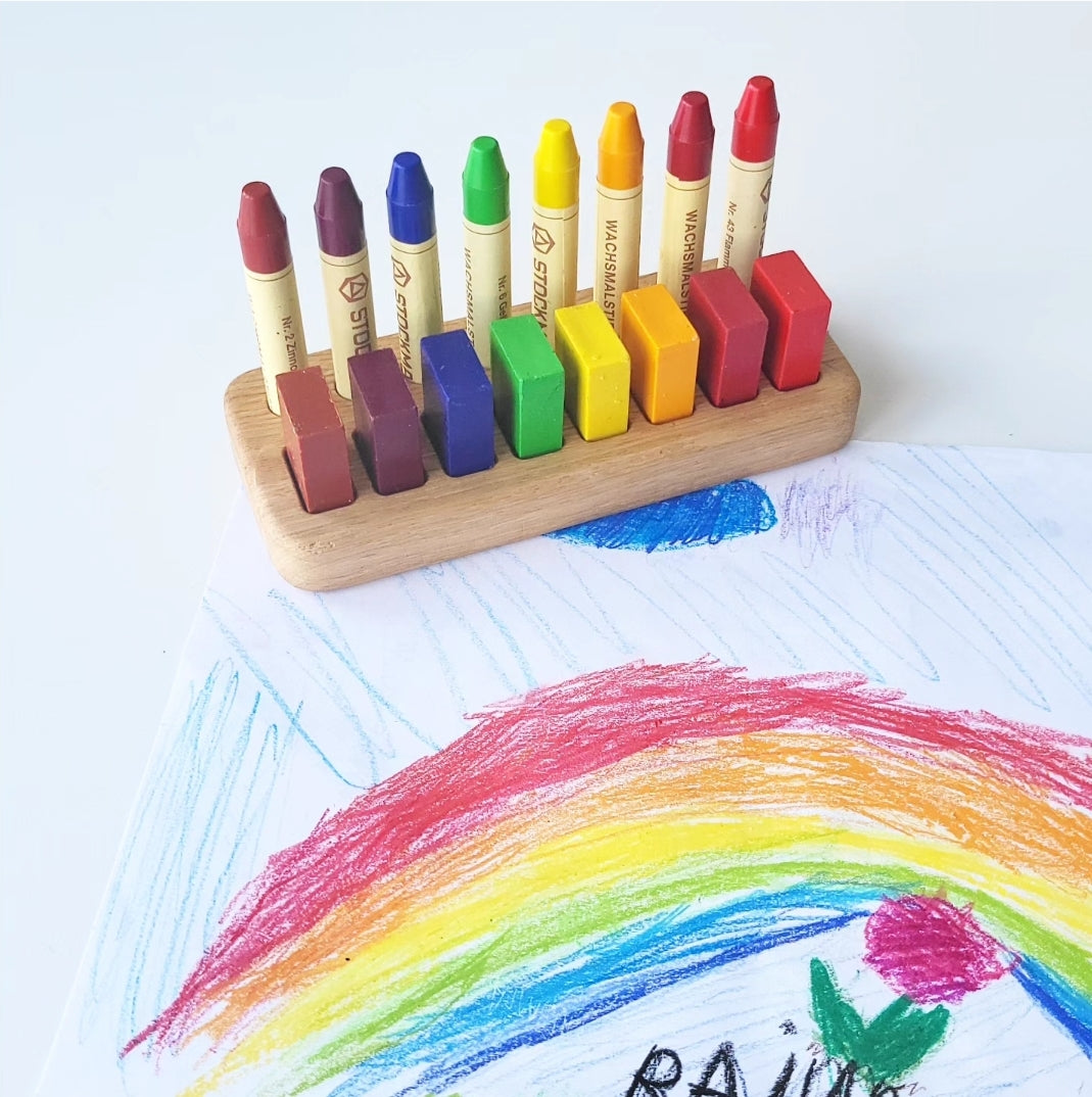 Waldorf Crayon holder for Stockmar 8 Blocks and 8 Sticks, RECTANGULAR, without crayons