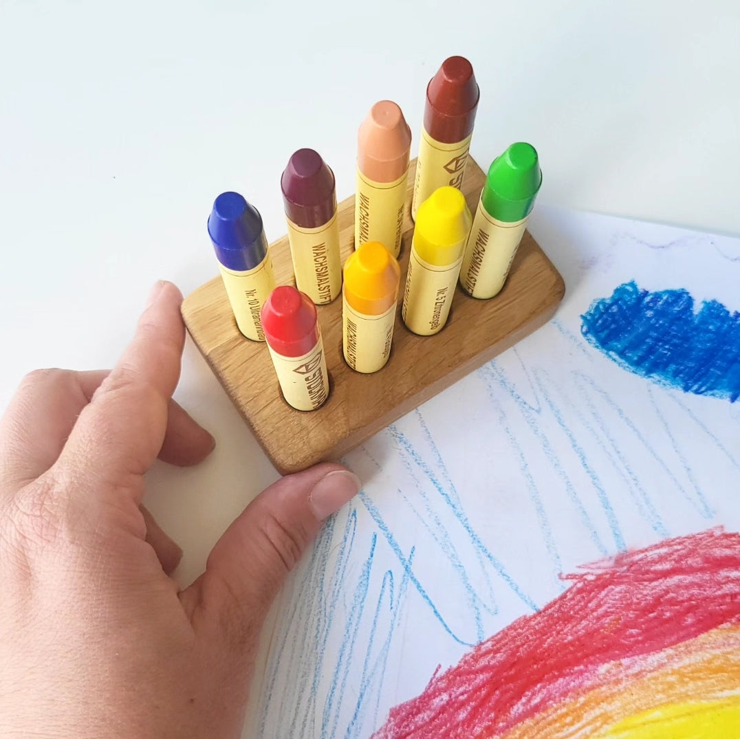 Rectangular crayon holder for 8 Stockmar sticks