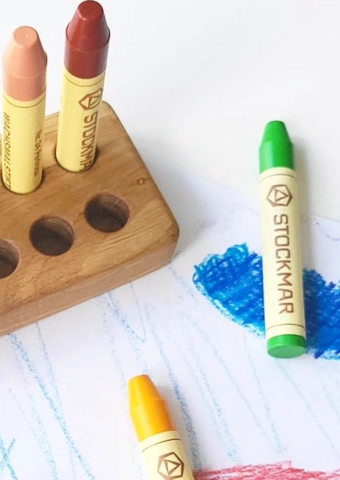 Rectangular crayon holder for 8 Stockmar sticks