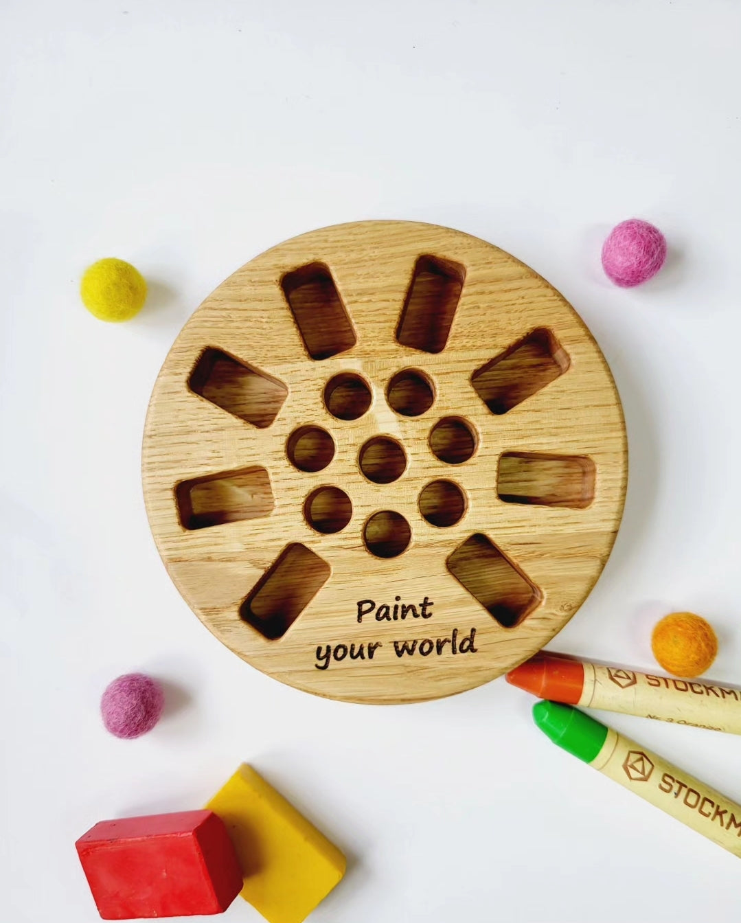 Personalized Stockmar crayon holder without crayons