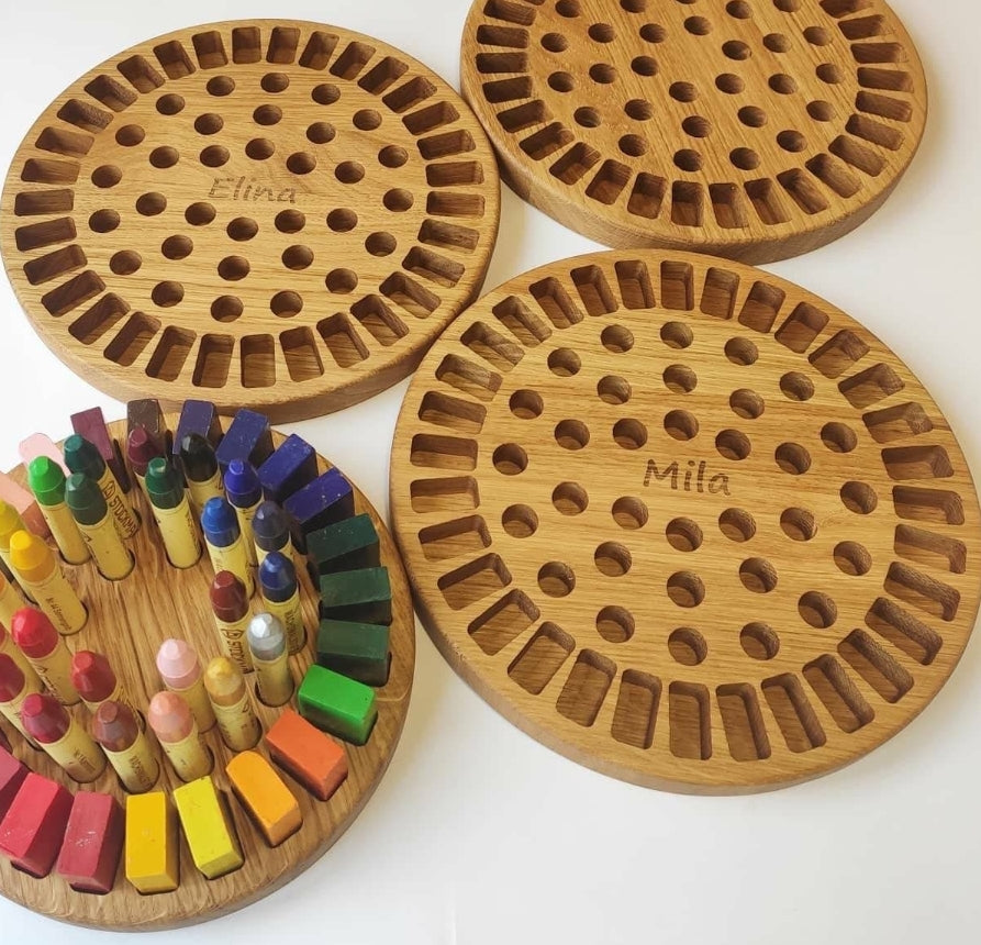 Personalized Stockmar crayon holder without crayons