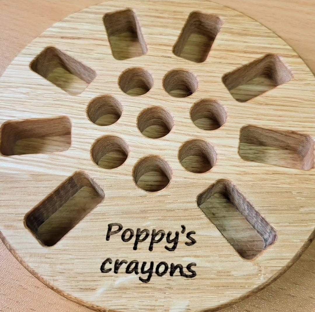 Personalized Stockmar crayon holder without crayons