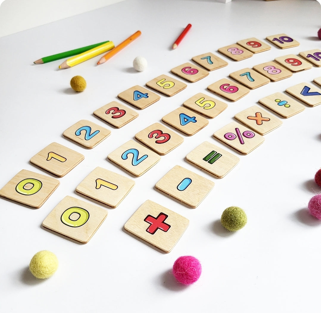 Math Flash Cards Montessori 1-10