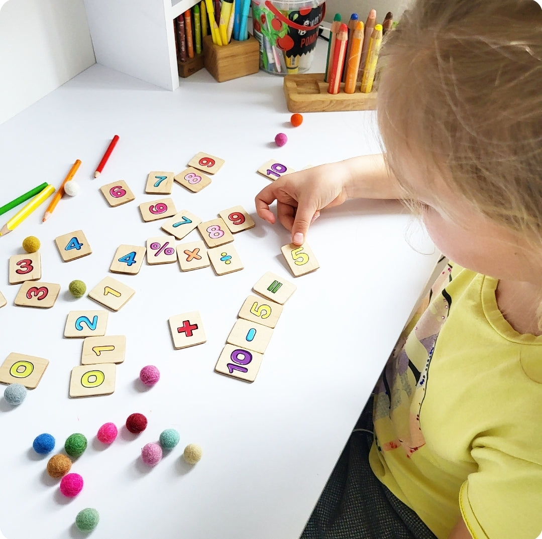 Math Flash Cards Montessori 1-10