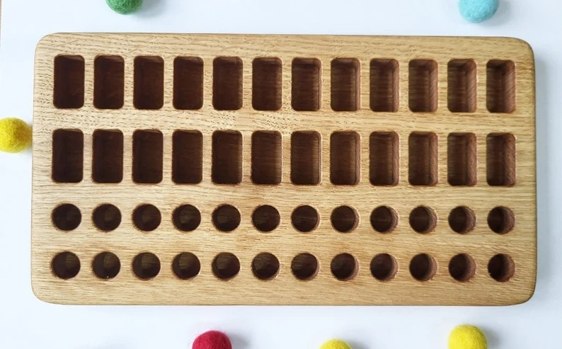 Waldorf Crayon holder for Stockmar 24 Blocks and 24 Sticks, RECTANGULAR, without crayons