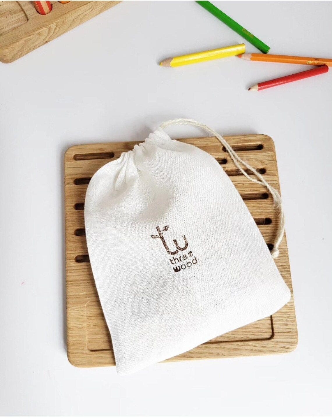 Gift for toddler Alphabet board with colored Uppercase letters