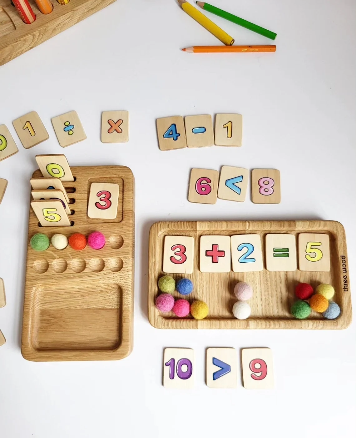 MATH BOARD 1-10 with colored cards