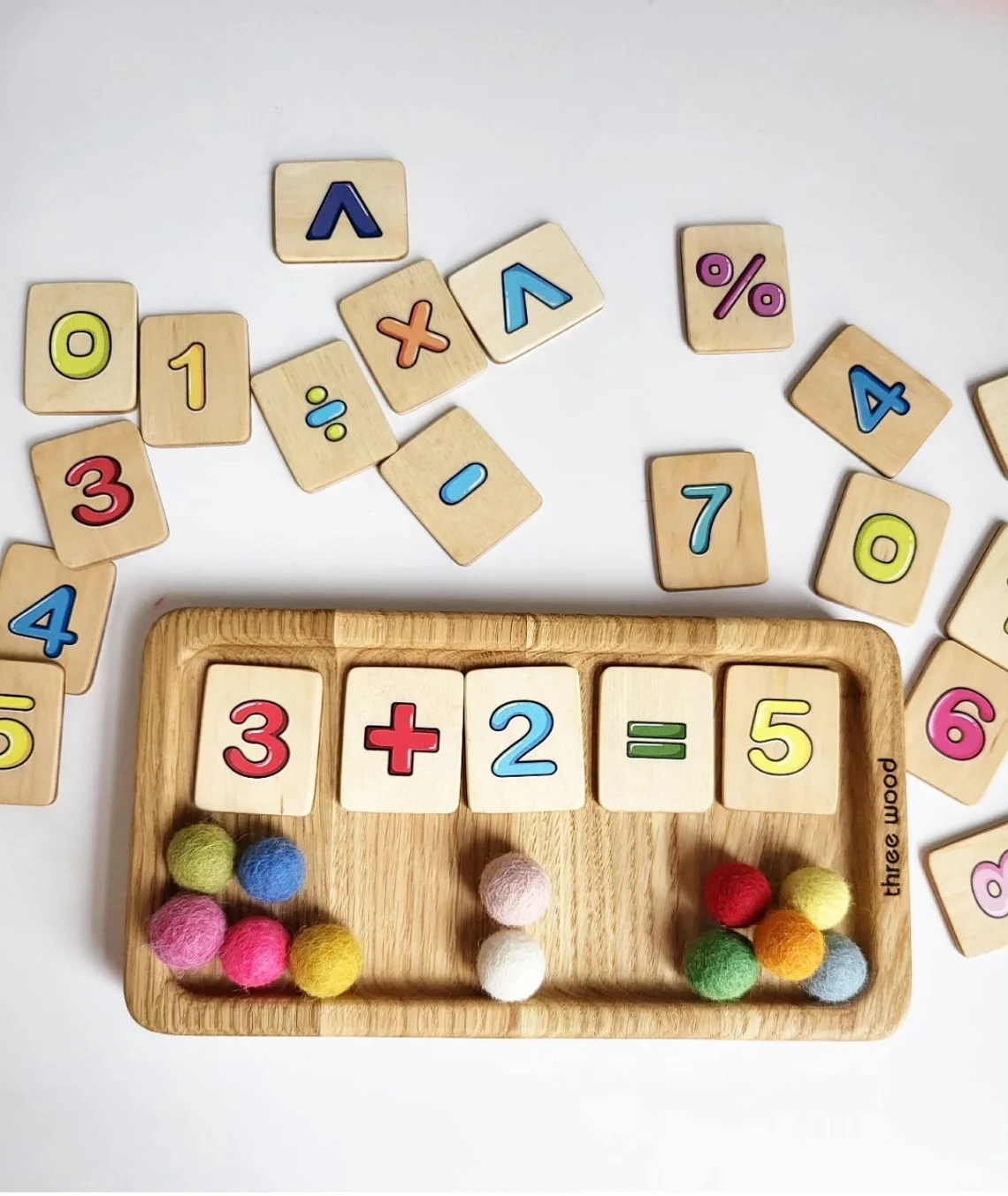 MATH BOARD 1-10 with colored cards