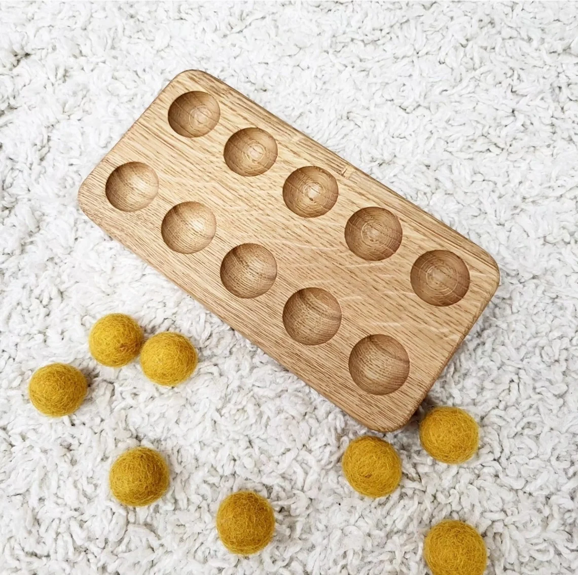 Montessori double-sided wooden 10 ten frame