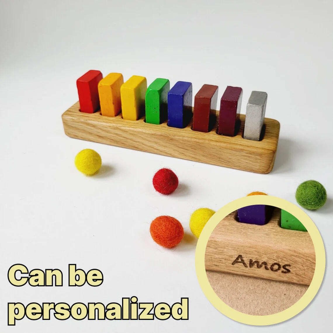 Wooden Stockmar crayon holder