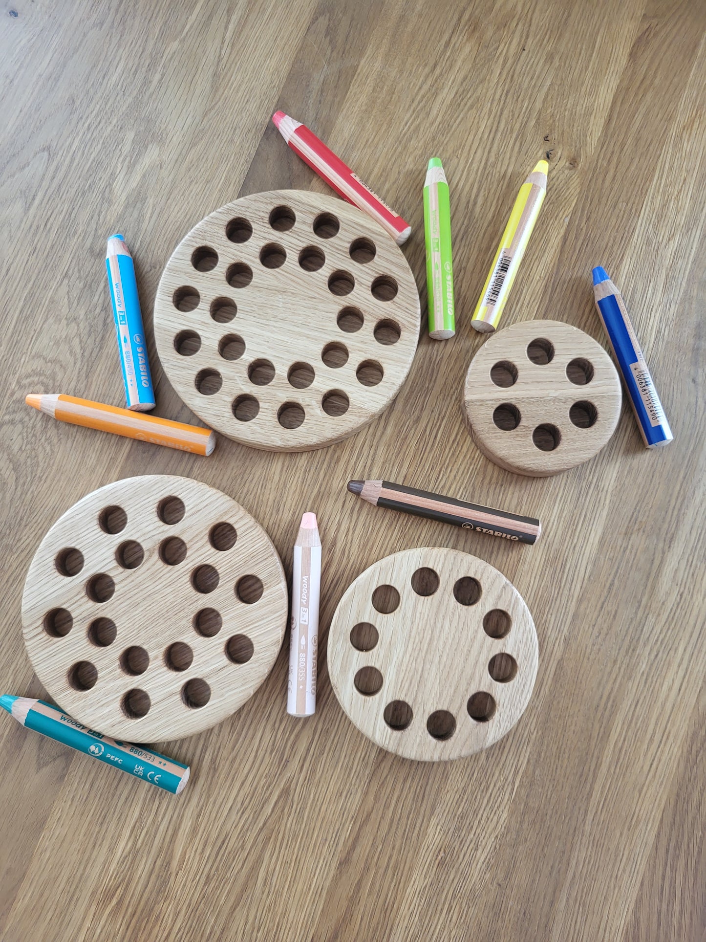 Stabilo Woody 3-in-1 Pencil Holder in round shape