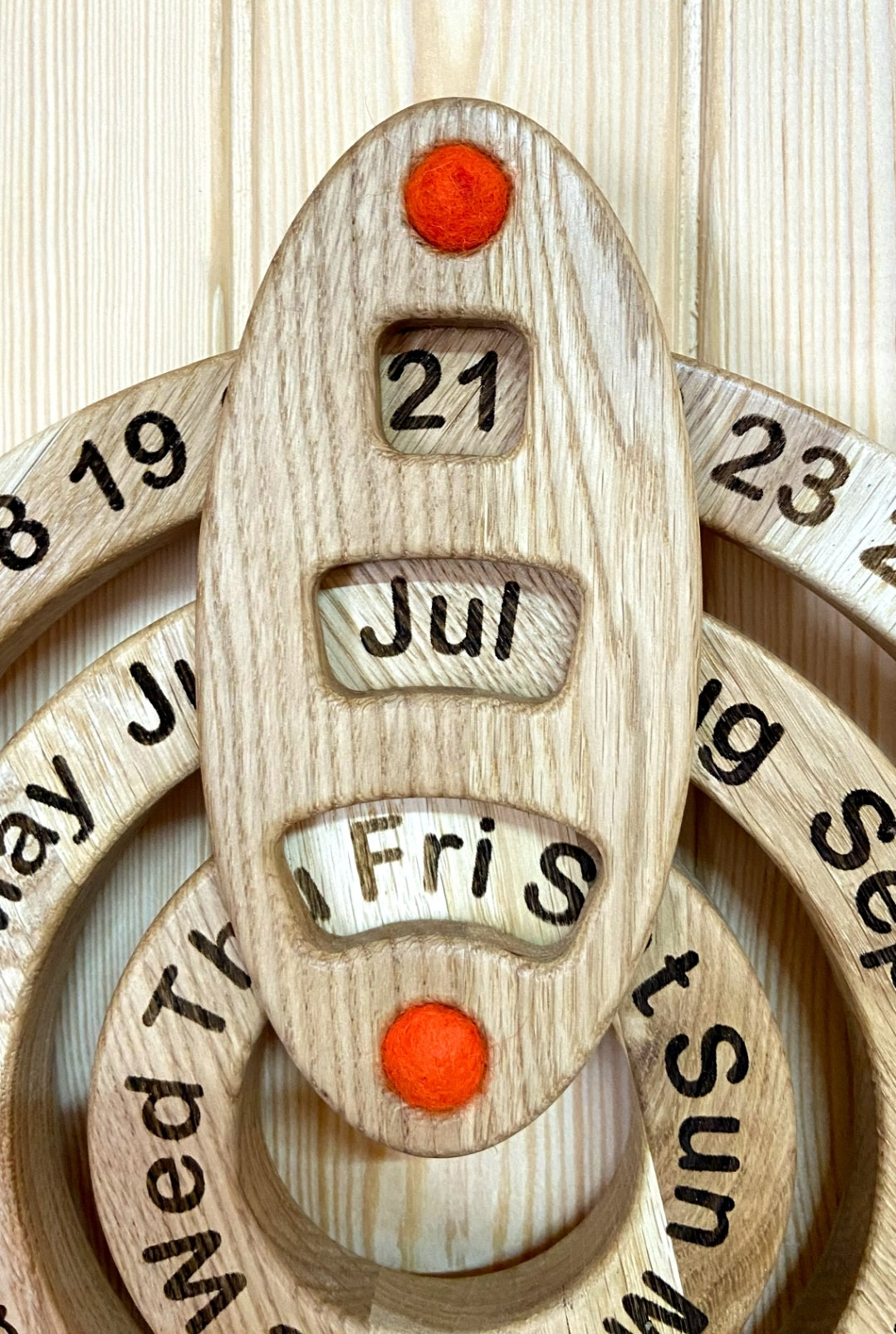 Wooden perpetual Calendar, wall Calendar gift for kids