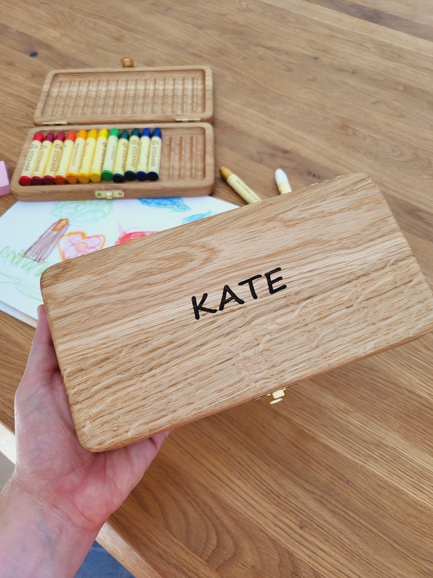 Stockmar crayon holder case for 16 sticks and for 16 blocks