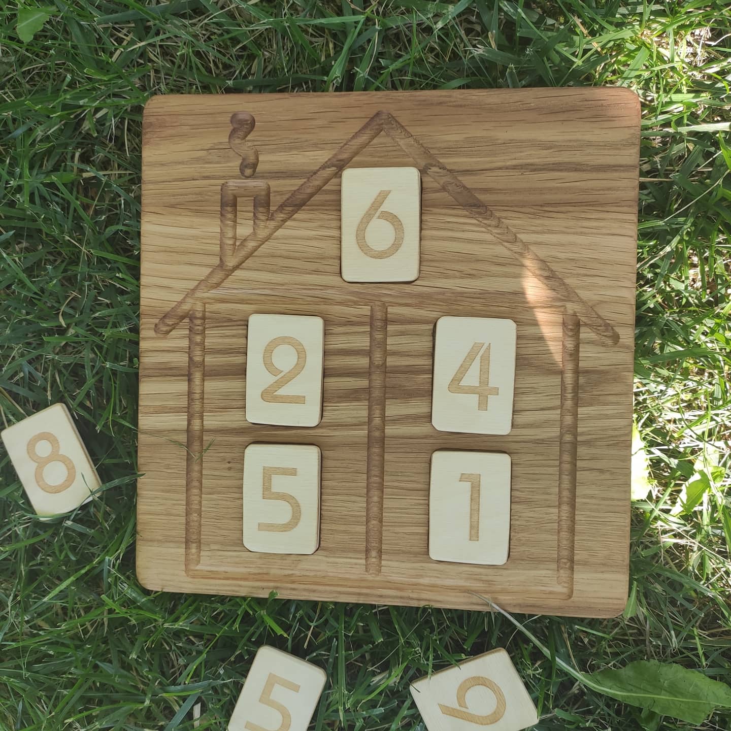 House Math board with set of numbers cards