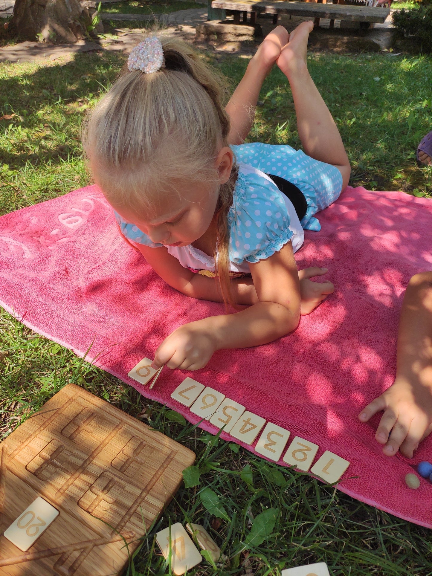 House Math board with set of numbers cards