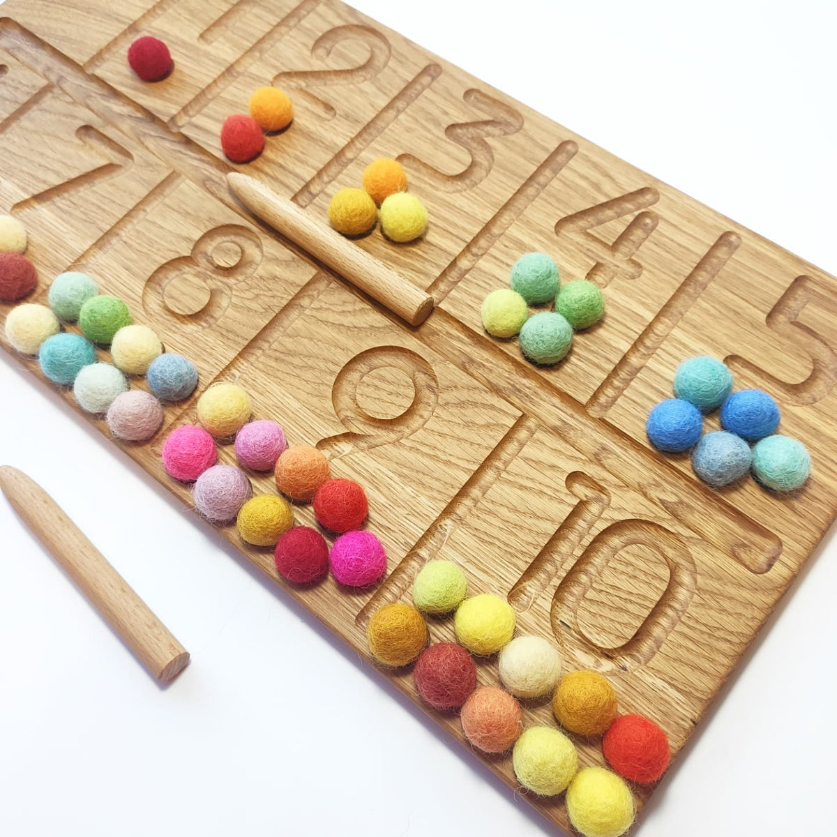 Number Tracing Wooden Board