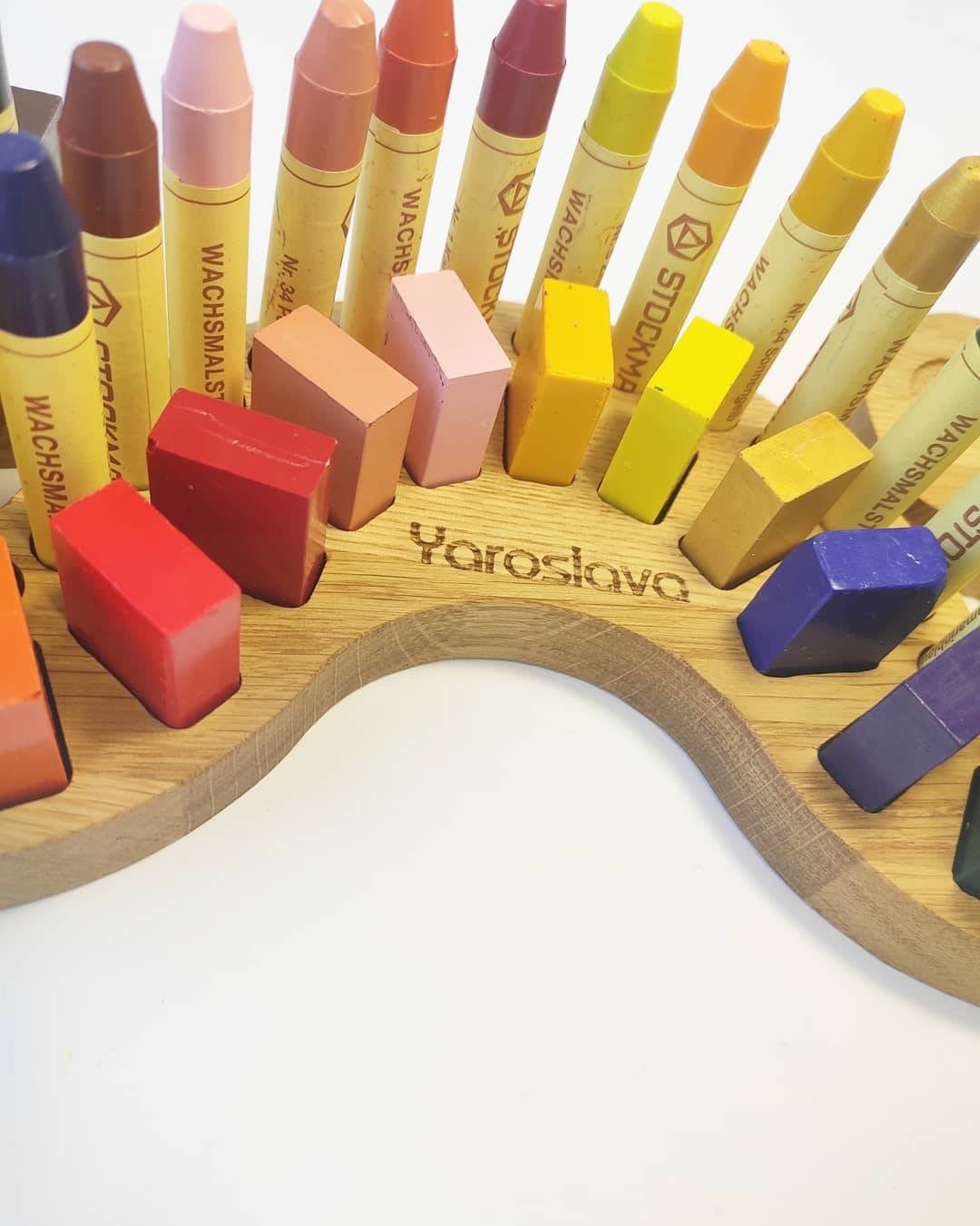 Crayon Holder for Stockmar blocks and sticks Caterpillar shape, different variations